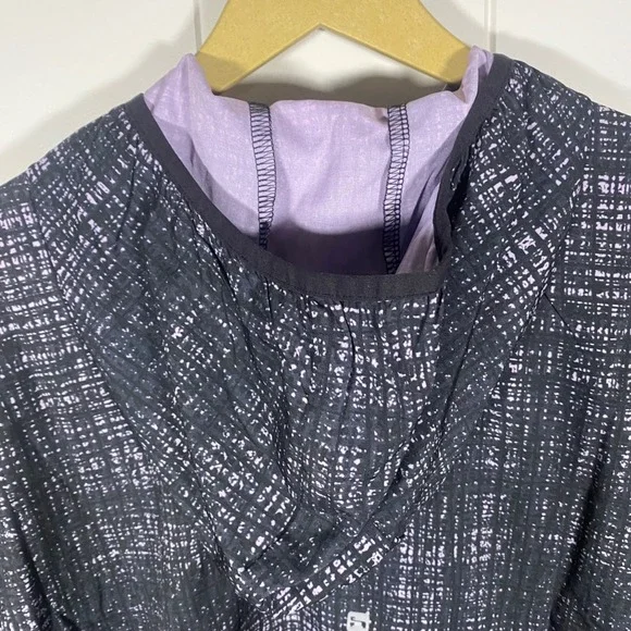 NWT Hind Ladies Running Jacket Black Purple Full Zip Hooded Women's Large - Picture 12 of 13